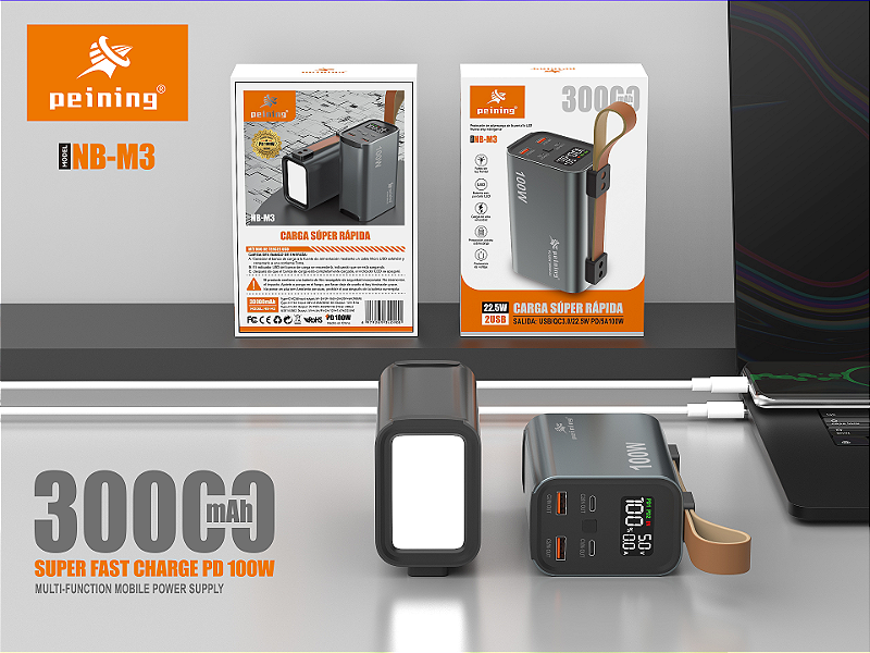 Power Bank Peining 30000mAh | M3 PD 100W