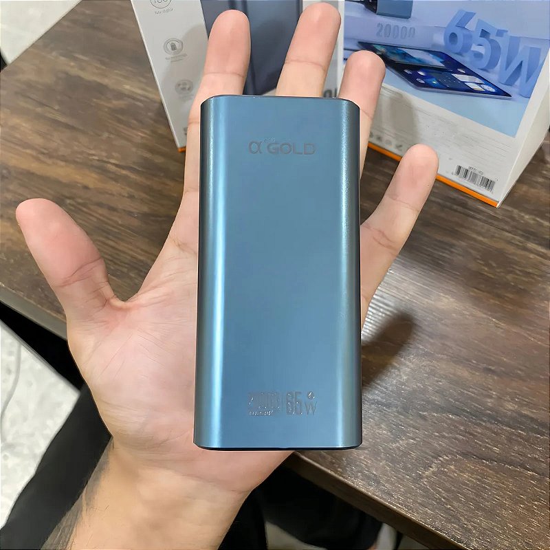 Power Bank A'Gold BTE92 20000mAh 65W Turbo USB-C Azul Quick Charge PD