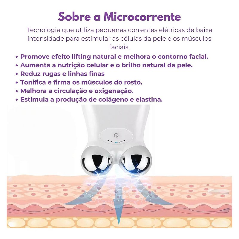 Micro Lift Massageador Facial Microcorrente Lifting Do Rosto