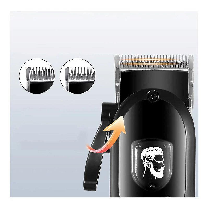 Máquina de Cortar Cabelo Daling Hair Clipper Dl-1755 Black Clipper Máquina de Cortar Cabelo