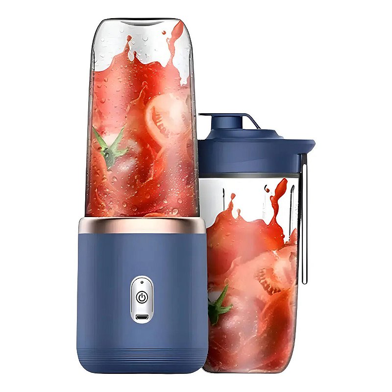 Mini Liquidificador Portátil Oásis 2 Copos Mixer Elêtrico Batedor Sheikeira OIH-2500