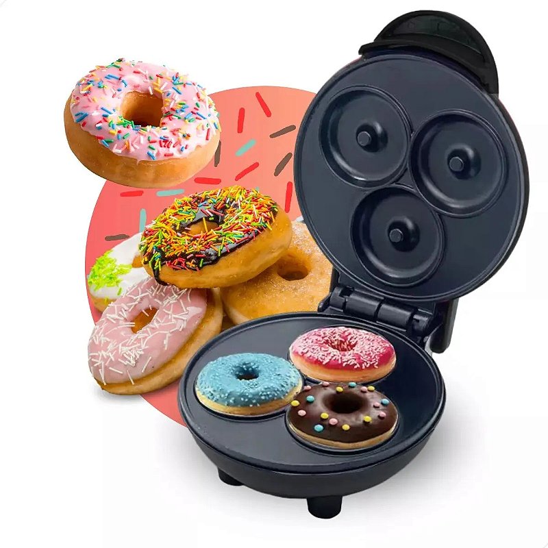 Mini Máquina de Donut e Rosquinhas Confeitaria 350W