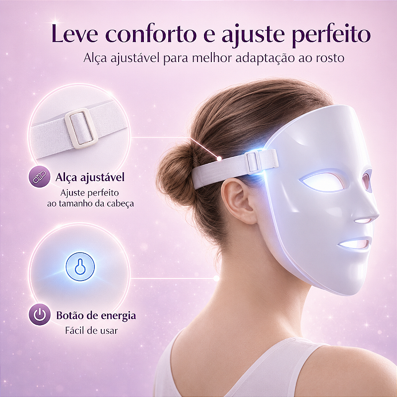 Máscara Facial LED KAPBOM KA-1790 (Tratamento de Pele em Casa)