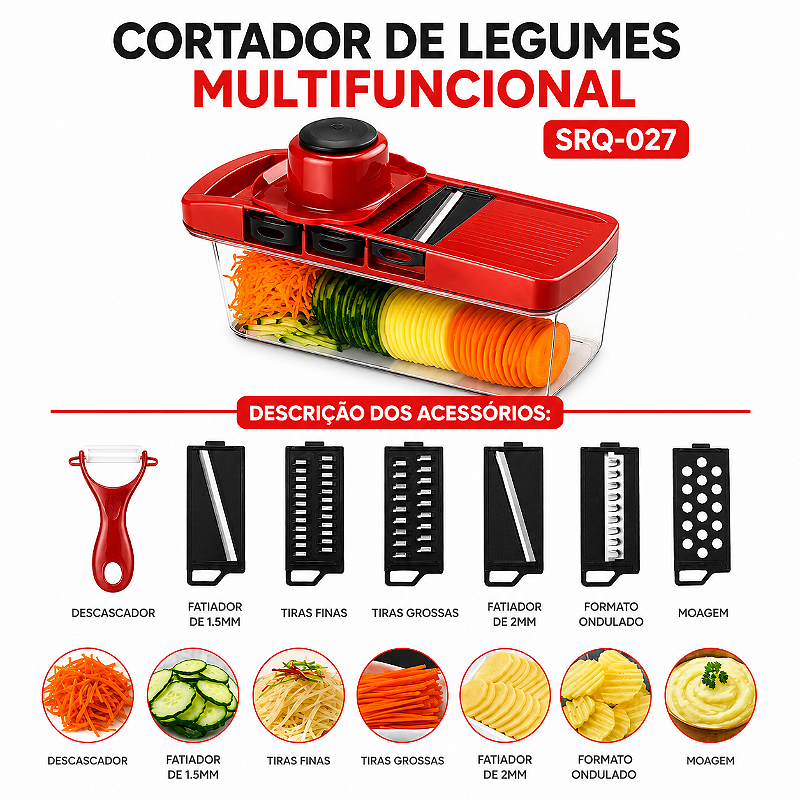 Cortador de Legumes Multifuncional SRQ-027 TOMATE