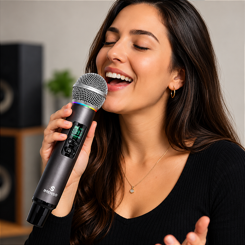 Microfone Imenso Sem Fio IMS-770 Plug And Play