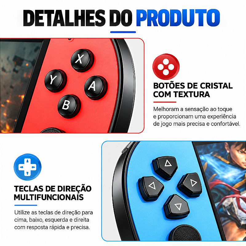 Video Game Console Portátil X7 Plus Tela De 5.1 Polegadas Com Jogos Clássicos Retrô