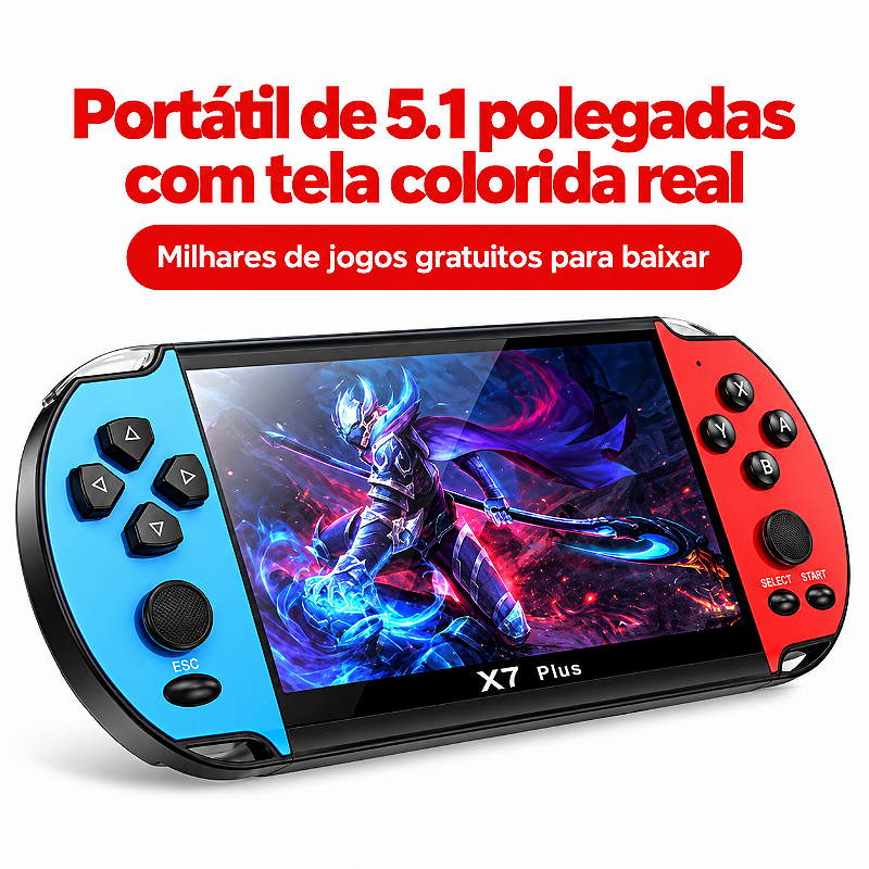 Video Game Console Portátil X7 Plus Tela De 5.1 Polegadas Com Jogos Clássicos Retrô