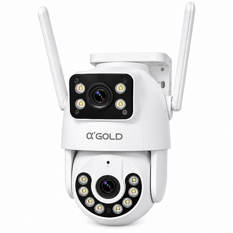 Câmera de Segurança Binóculo Inteligente A'Gold CAM-10 Full HD Wi-Fi para Casa