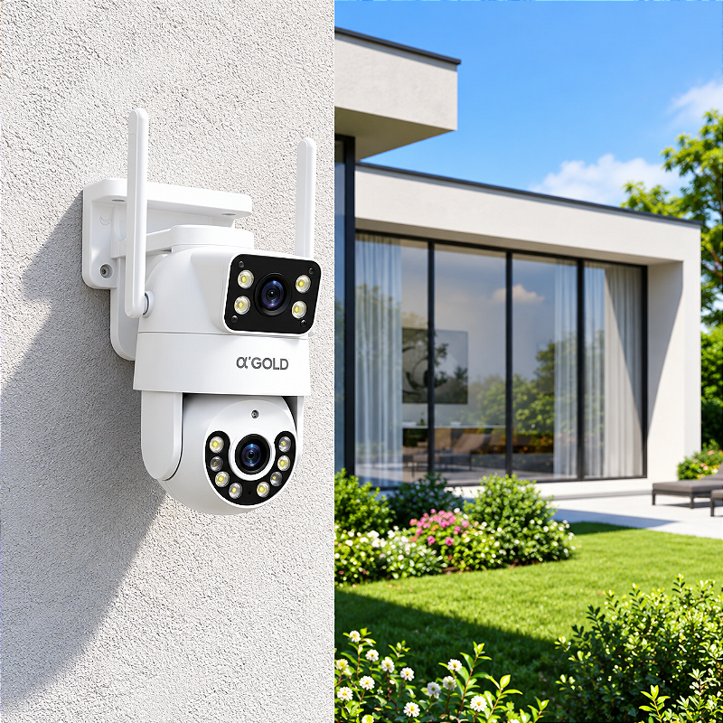 Câmera de Segurança Binóculo Inteligente A'Gold CAM-10 Full HD Wi-Fi para Casa