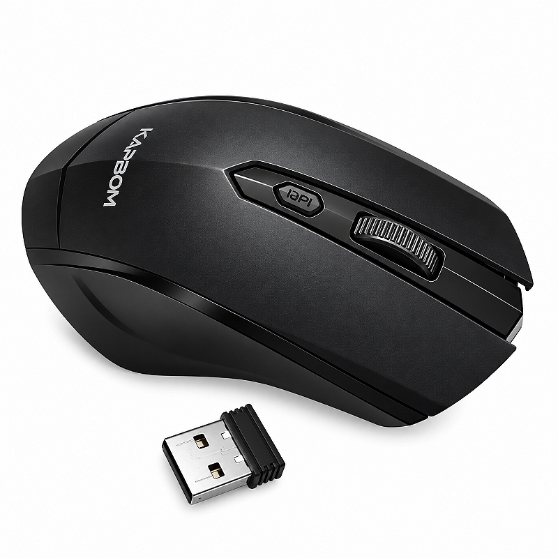 Mouse Sem Fio Gamer KAPBOM KA-612 Óptico Recarregável Preto Bluetooth