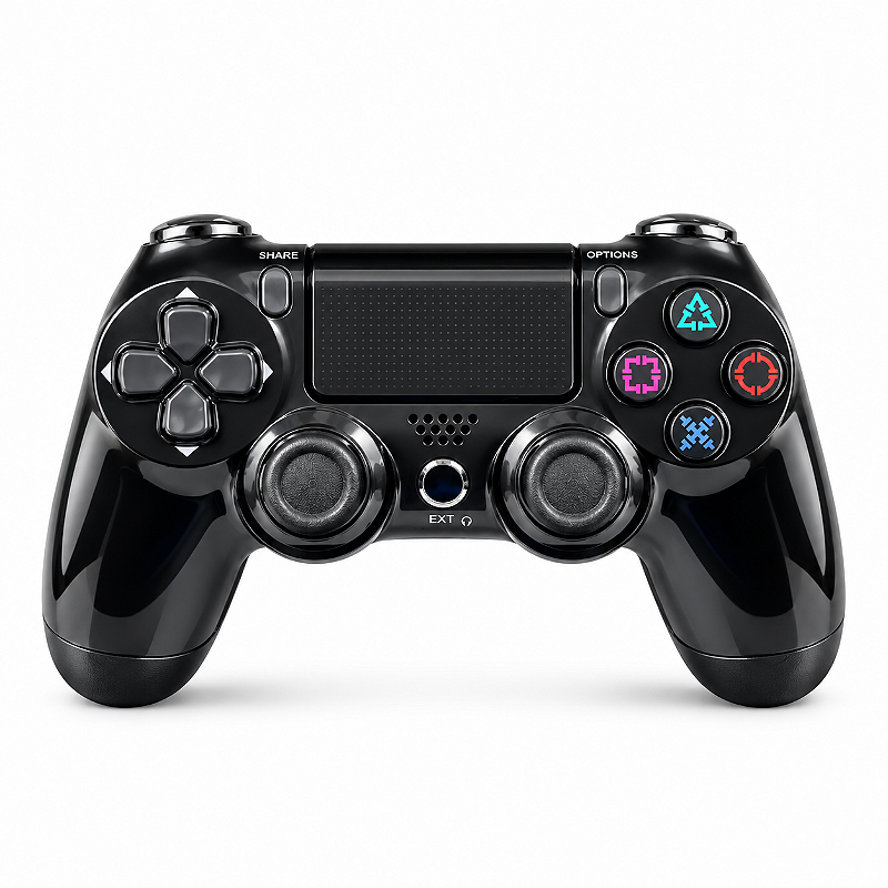 Controle Sem Fio para PS4 Double Motor Vibration 4 Bluetooth com Vibração, Touchpad e LED – Preto