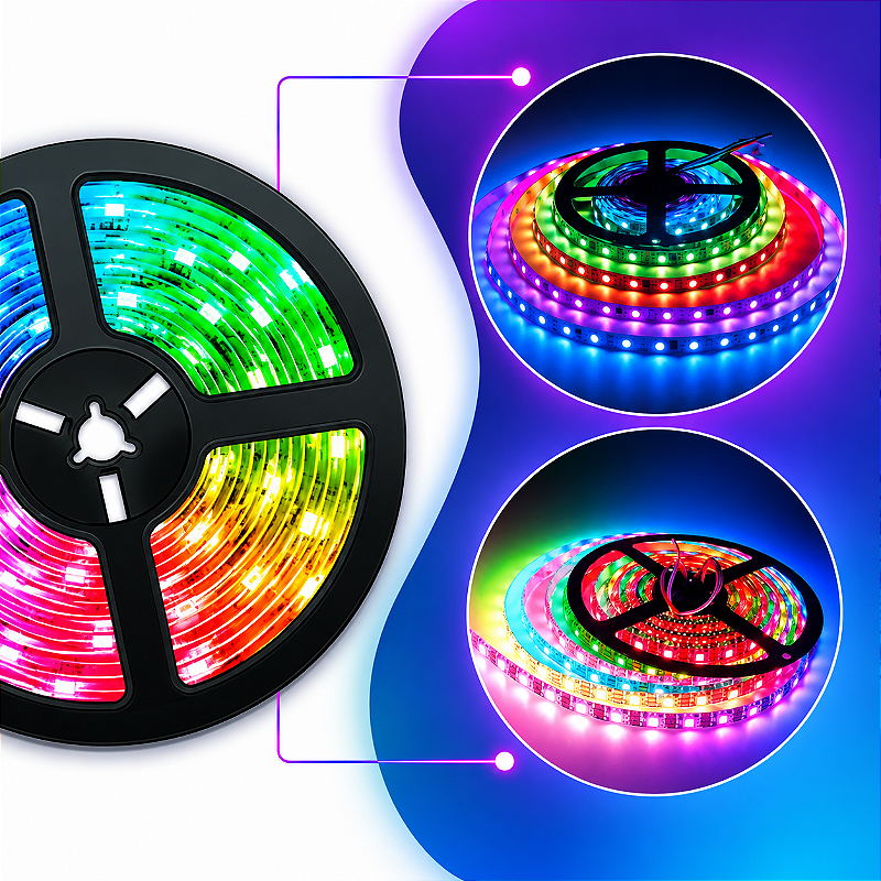 Fita Led RGB Rolo 5METROS + Controle + Fonte ALTOMEX AL-5050SK-5