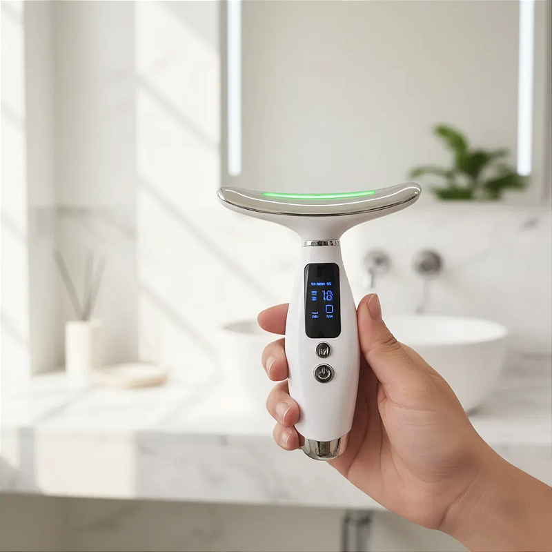 Massageador Facial E Pescoço Kapbom KA-2464 Com LED