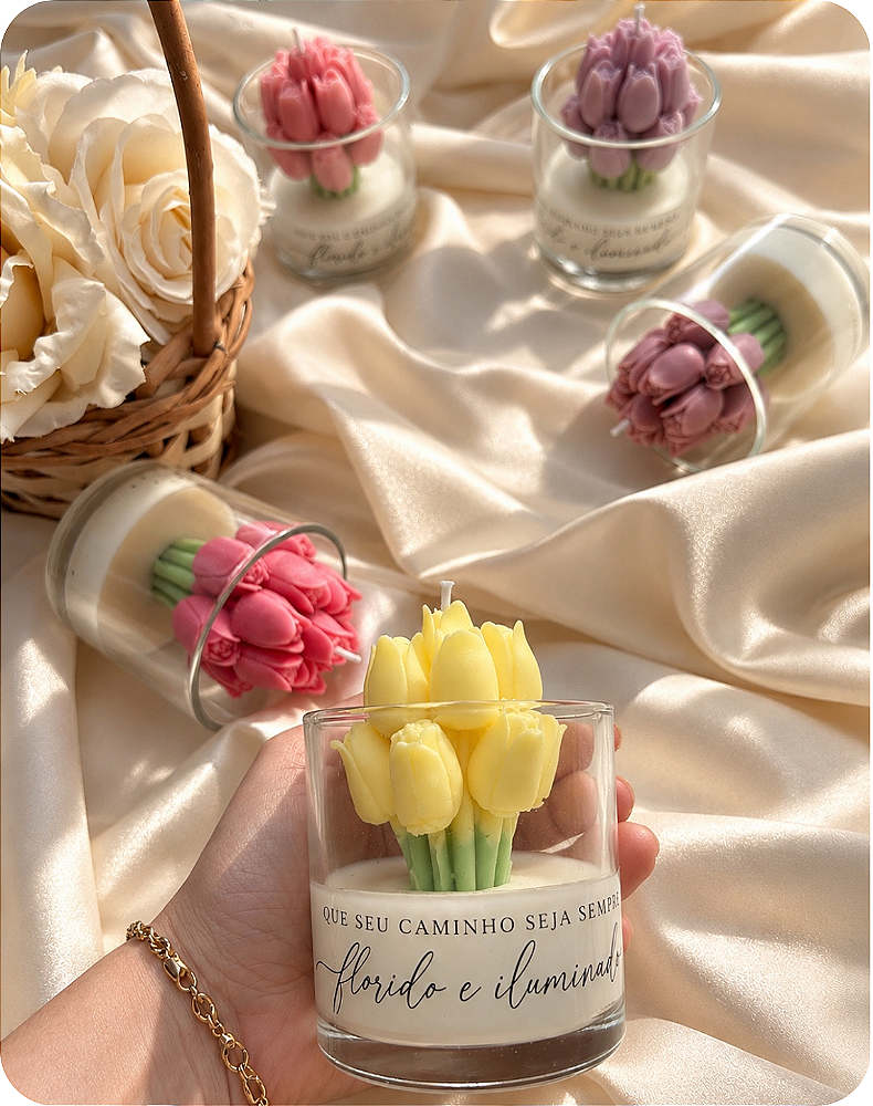 Vela Aromática Flor de Tulipa