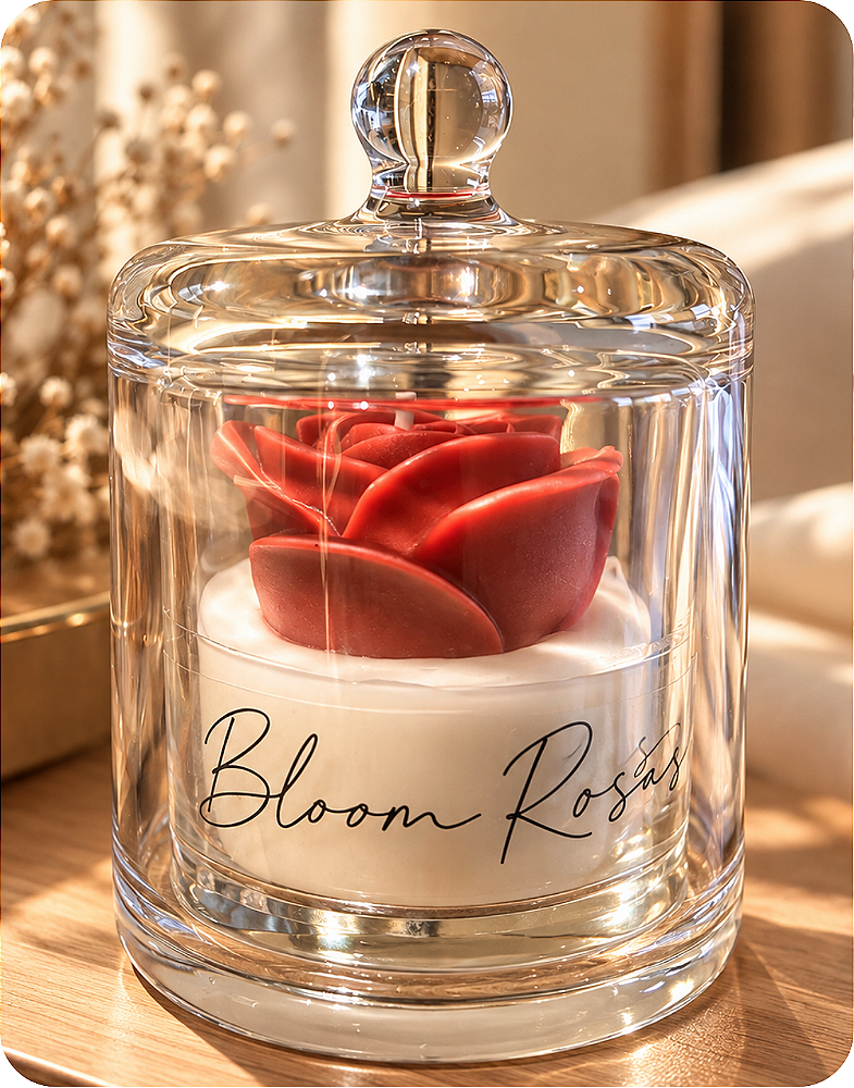 Vela Bloom Rosas