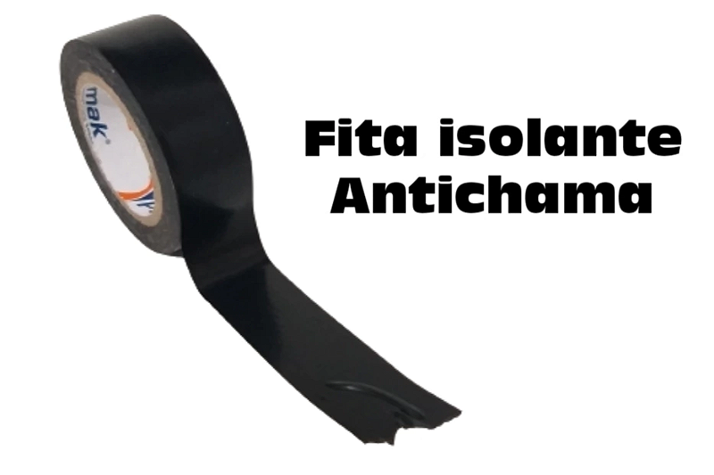 Fita Isolante Antichama rolo 10 Metros Fita Preta ROMAZI