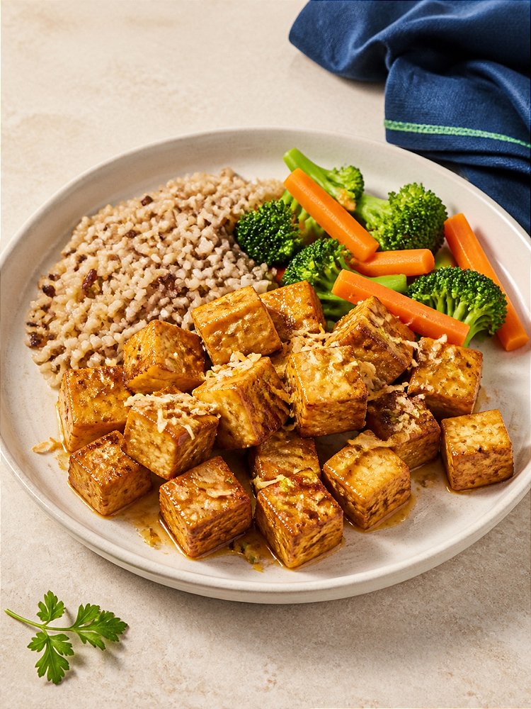 Tofu Cítrico ao Shoyu Coco