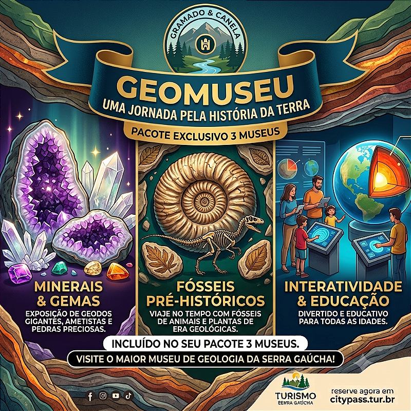 Museu Egípcio + Museu de Cera + GeoMuseu