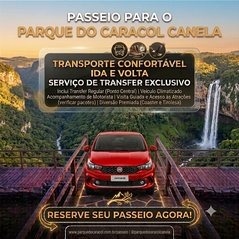 Cascata do Caracol - Transfer (Ida e Volta)
