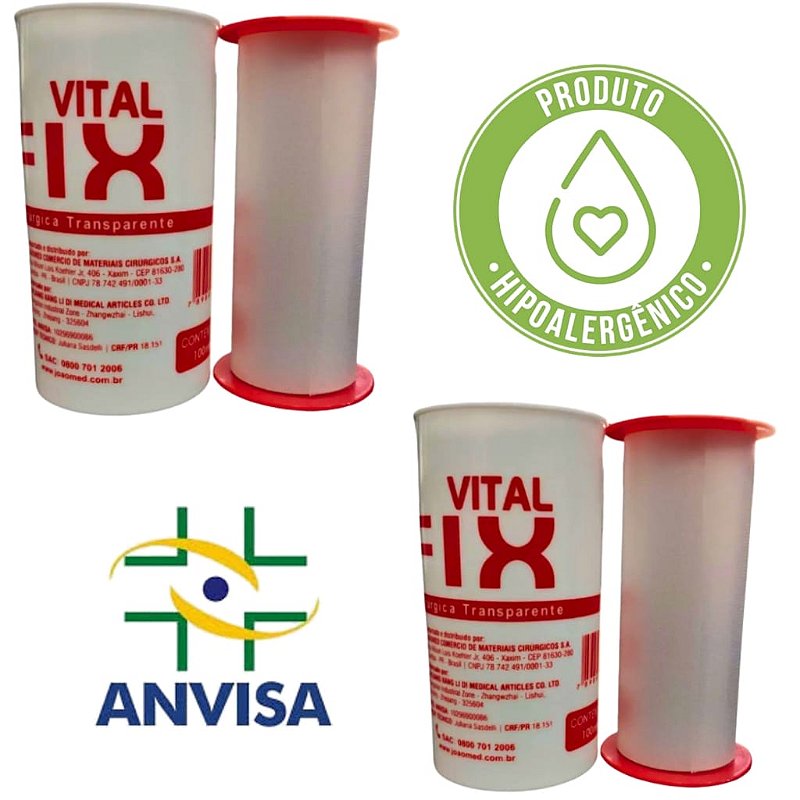 Fita Cirúrgica Transparente Transpore Vital Fix 100mm