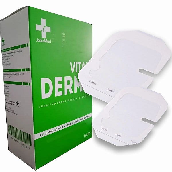 Curativo Vital Derme Com Fenestra 6cm X 7cm - 100 Unidades