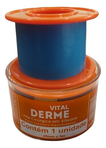 Fita De Silicone Cirúrgica 2,5cm X 5 Mts Indolor Vitalderme