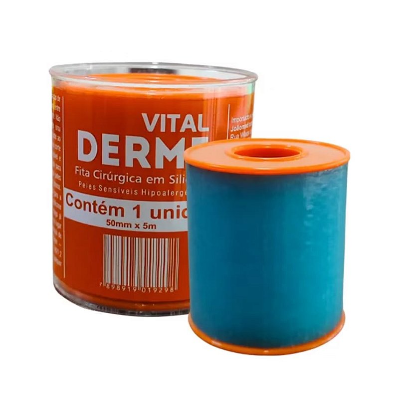 Fita De Silicone Cirúrgica Adesiva 5cm X 5m Vitalderme