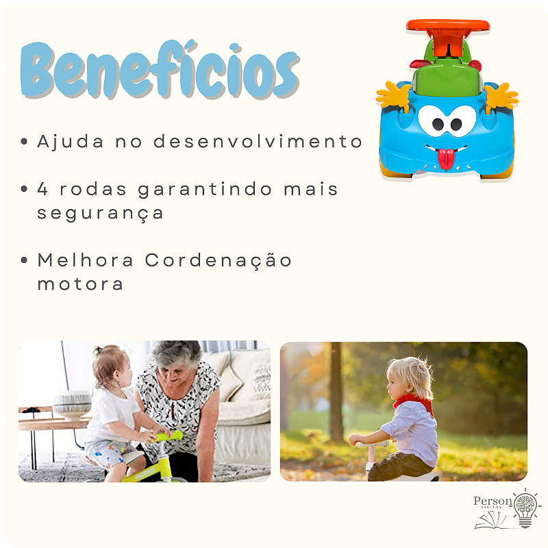 Totokinha Andador Bolinha Menino Carrinho Infantil Didático