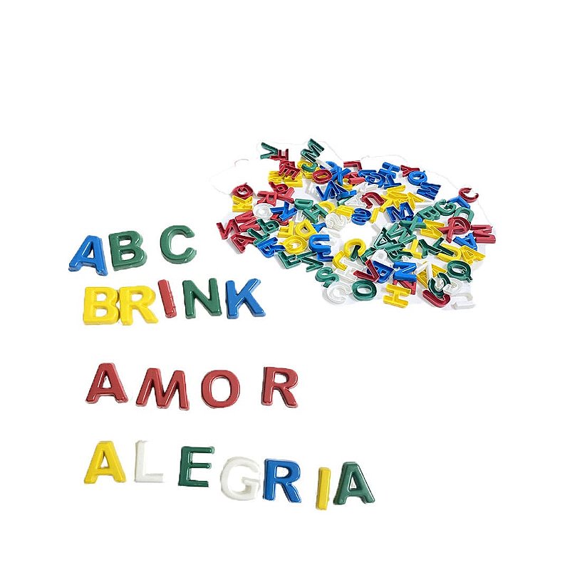 Blocos Educativos Alfabeto Maleta Crie E Brink 130 Peças