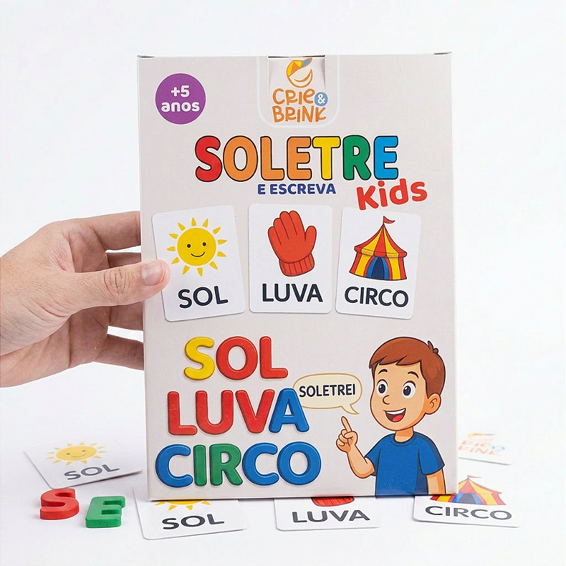Brinquedo Didático Soletre e Escreva Infantil Criança Bebe