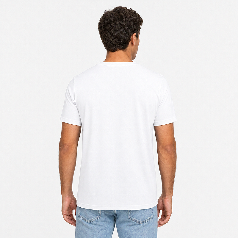 Camiseta Masculina Básica 100% Algodão Peruano Manga Curta