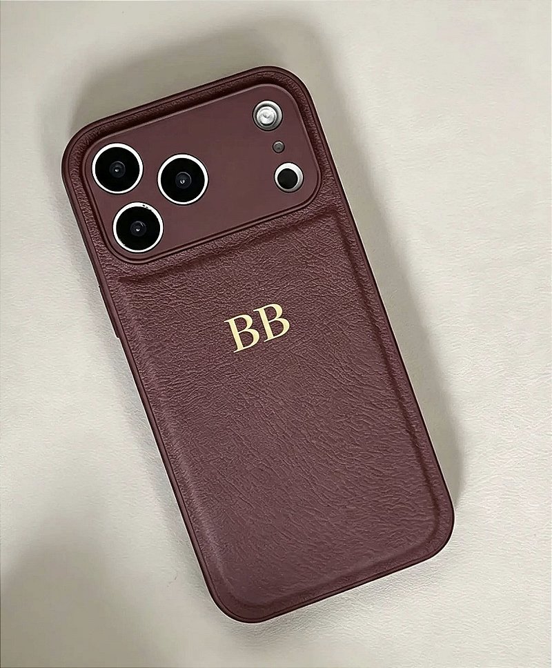 Capa iPhone 17 Pro Max Couro Marrom JB Signature