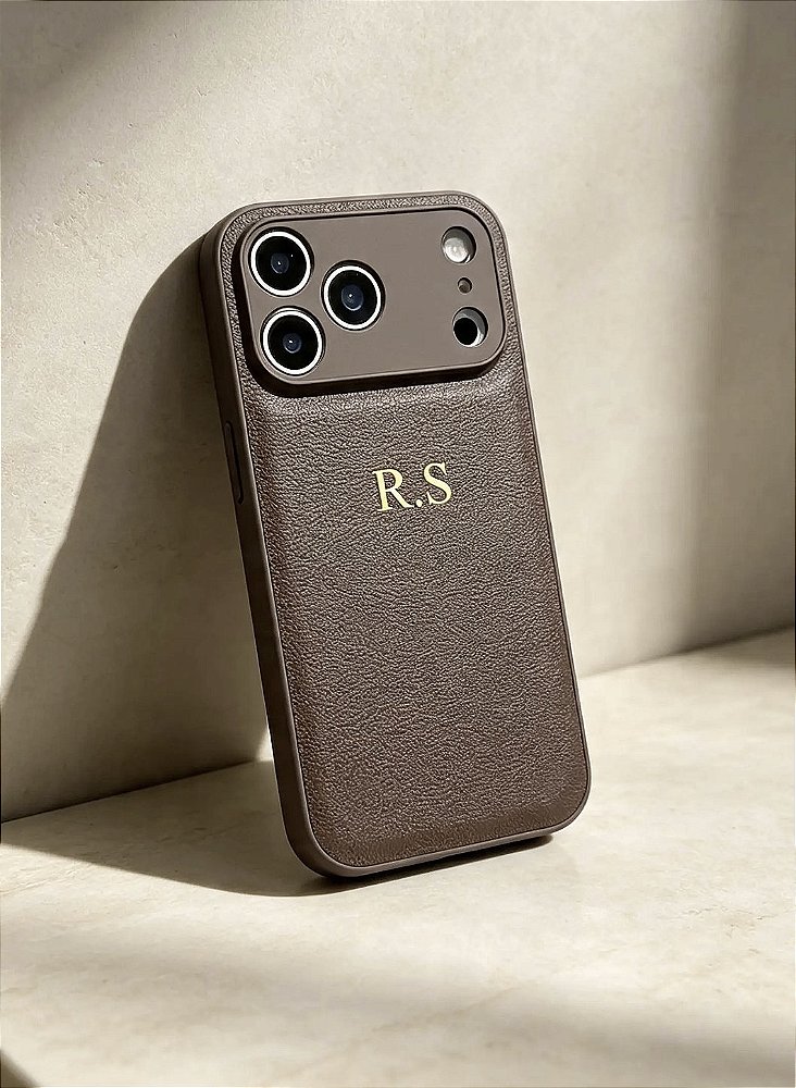 Capa iPhone 17 Pro Max Couro Marrom JB Signature