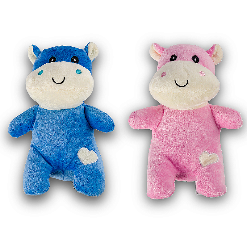 Chocalho Para Bebê Pelúcia Hipopótamo Love