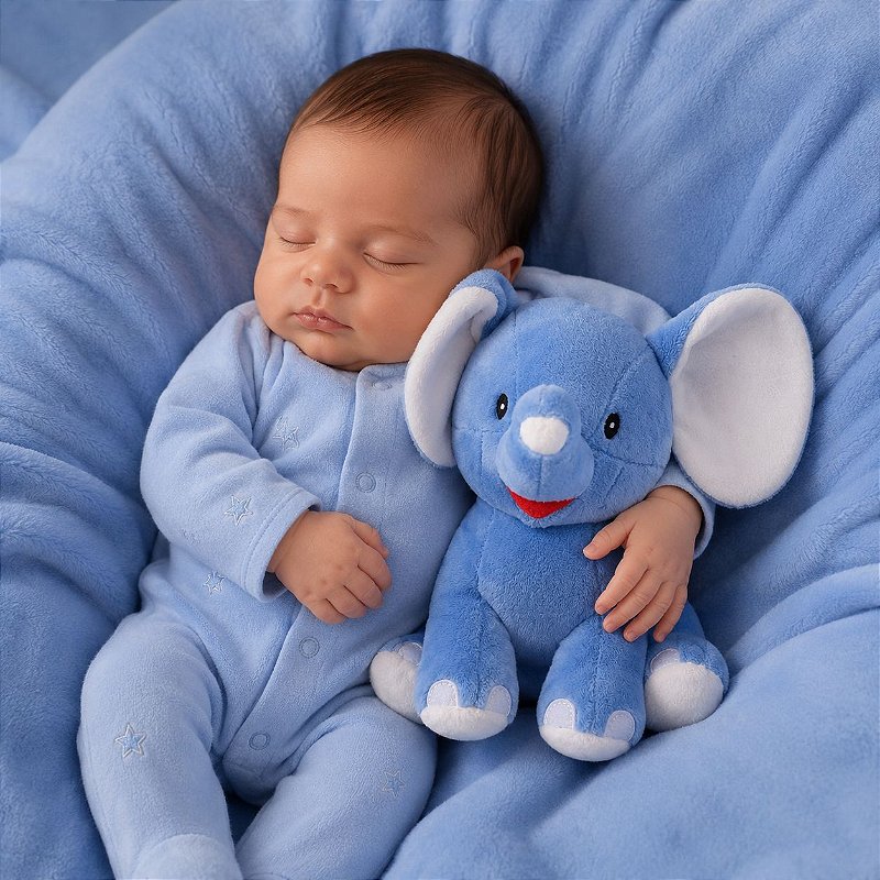 Pelúcia Infantil Elefante Feliz Love