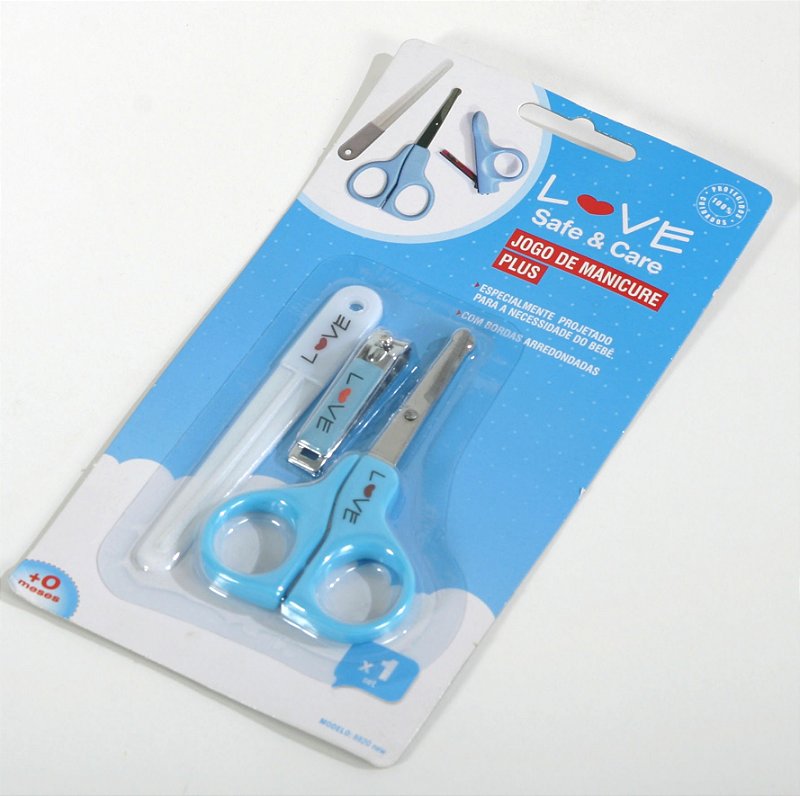 Kit Baby Tesoura, Cortador Unha, Pente, Aspirador Nasal Love