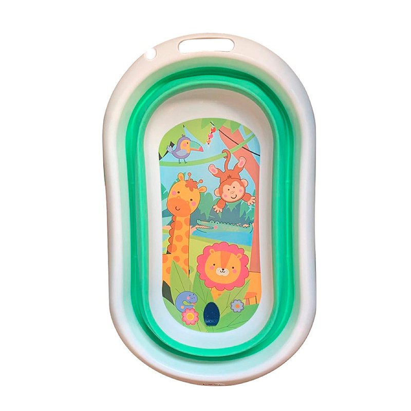 Banheira De Bebe Retrátil Dobrável Silicone Love