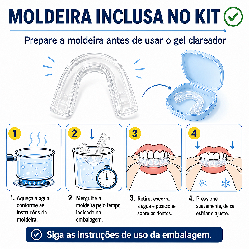 Moldeira Para Clareamento Dental + Porta Moldeira