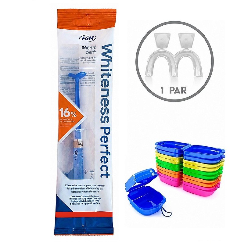 Clareador Whiteness Perfect 16% + 1 Par de Moldeira