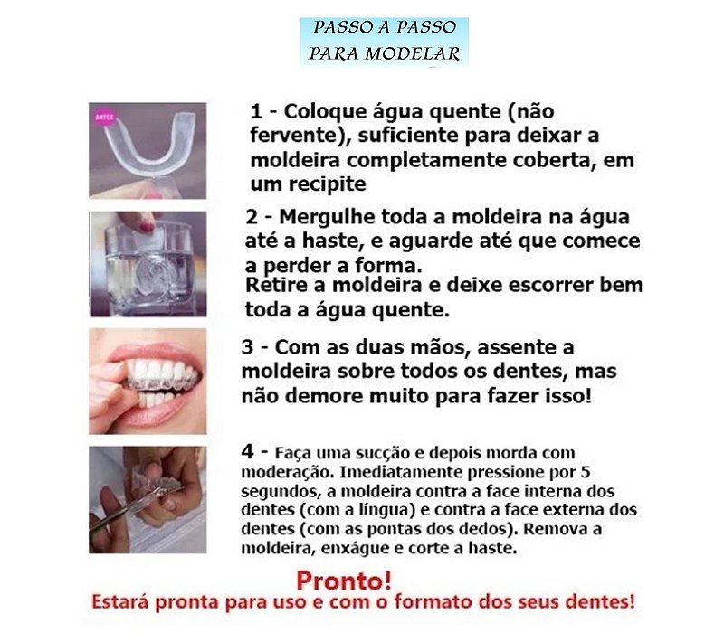 Moldeira termomoldavel Clareamento - 2 Par