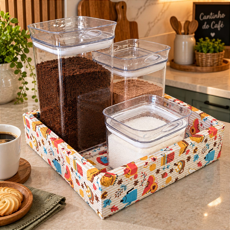 KIT MANTIMENTOS DOCE MOMENTO - COM 3 POTES HERMÉTICOS | 4 PEÇAS
