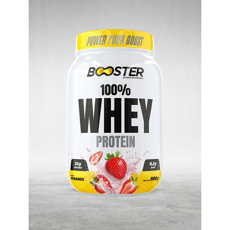 BOOSTER - 100% WHEY - 900g - MORANGO