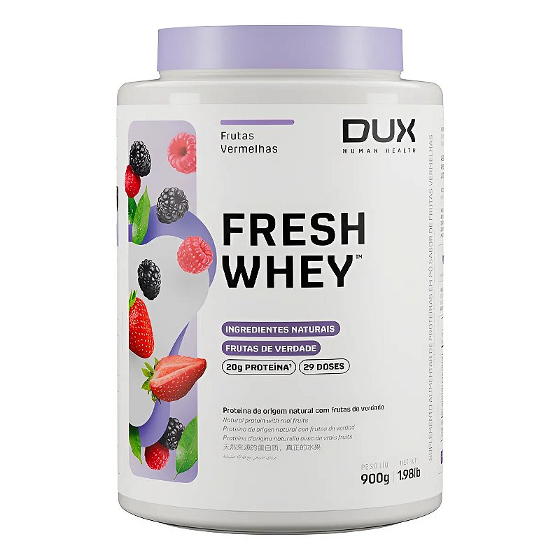 FRESH WHEY FRUTAS VERMELHAS - POTE 900 G