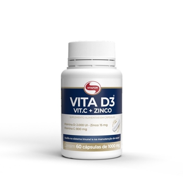 VITAMINA D3 + C + ZINCO 60 CÁPSULAS DE 1000MG