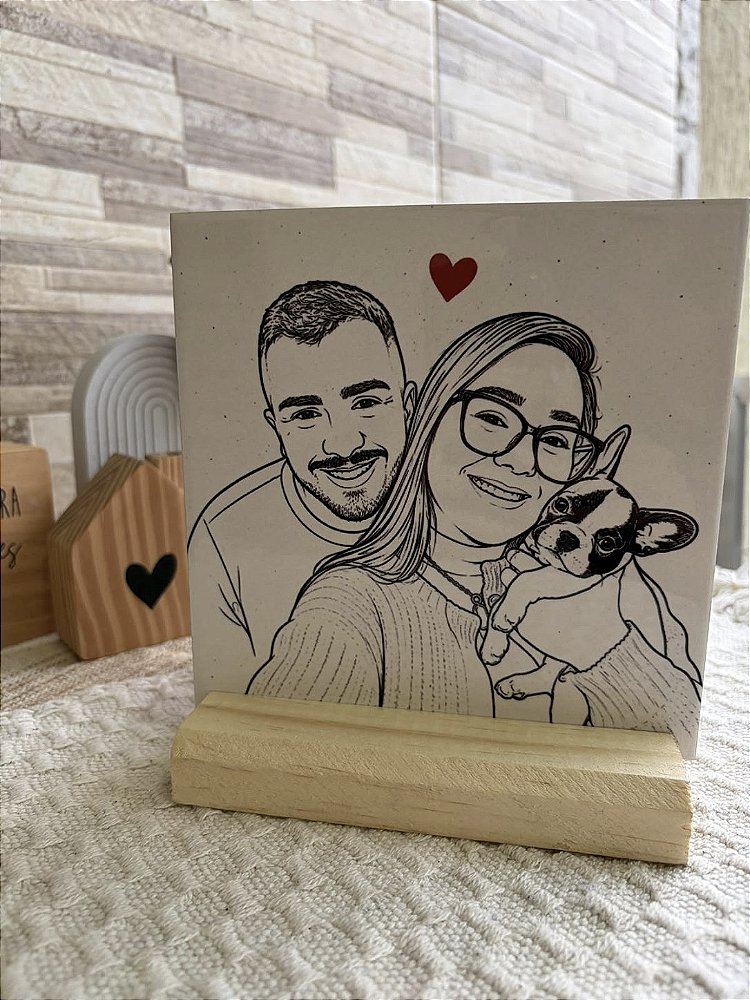 Azulejo cartoon casal
