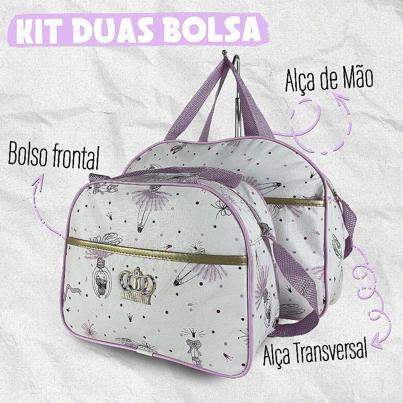 Kit Mala Bolsa Maternidade 2 Peças Vies - Bailarina