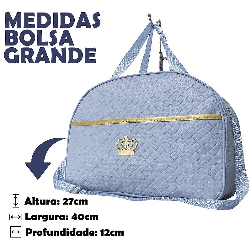Kit Mala Bolsa Maternidade 2 Peças Vies - Azul Bebe
