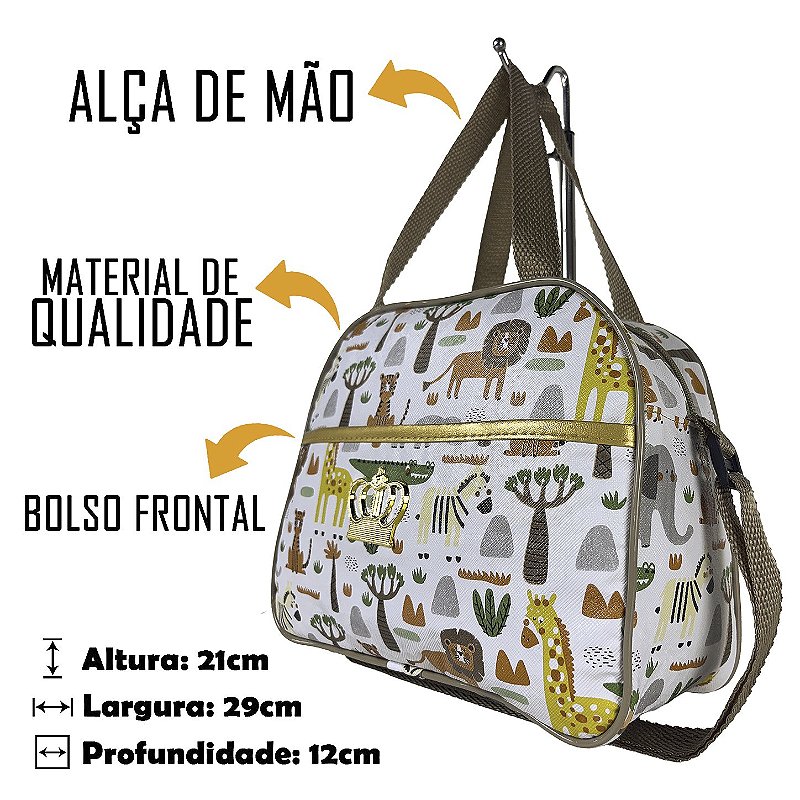 Kit Mala Bolsa Maternidade 2 Peças Vies - Safari
