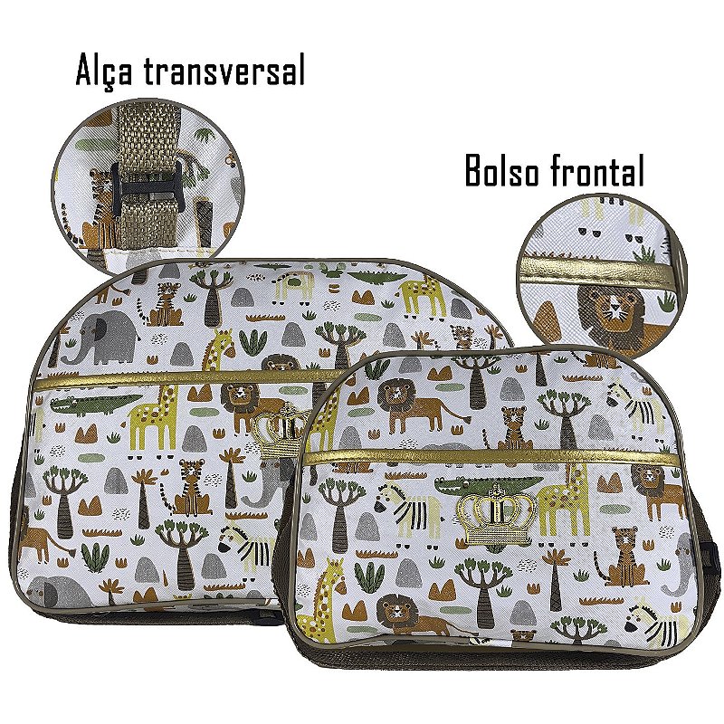 Kit Mala Bolsa Maternidade 2 Peças Vies - Safari