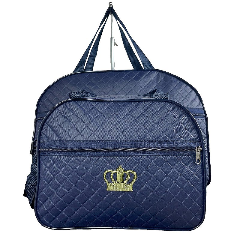 Kit Mala Bolsa Maternidade 2 Peças Zíper - Azul Marinho